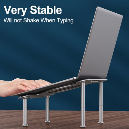 R-JUST BJ03 Universal Detachable Bench Shape Aluminum Alloy Angle Adjustable Laptop Stand - MacBook Holder by R-JUST | Online Shopping South Africa | PMC Jewellery