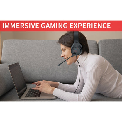 SADES MH601 3.5mm Plug Wire-controlled Noise Reduction E-sports Gaming Headset with Retractable Microphone, Cable Length: 2.2m(Black Red) - Multimedia Headset by SADES | Online Shopping South Africa | PMC Jewellery | Buy Now Pay Later Mobicred