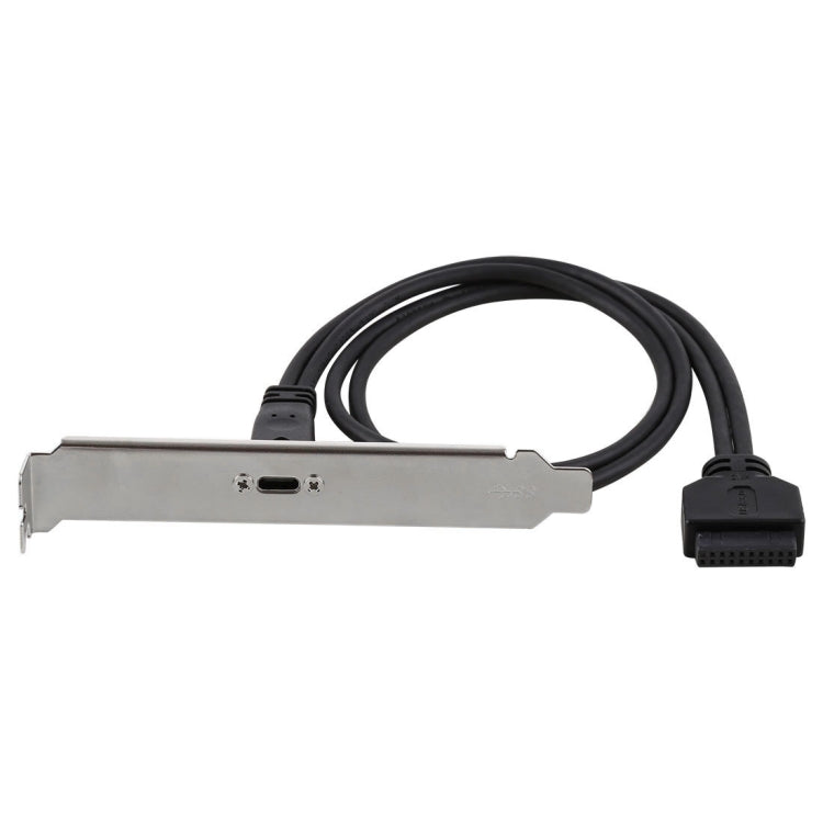 50cm USB-C / Type-C Female to USB 3.0 Motherboard 20 Pin Female Panel Expansion Bracket Mount Cable - Cable & Adapters by PMC Jewellery | Online Shopping South Africa | PMC Jewellery | Buy Now Pay Later Mobicred