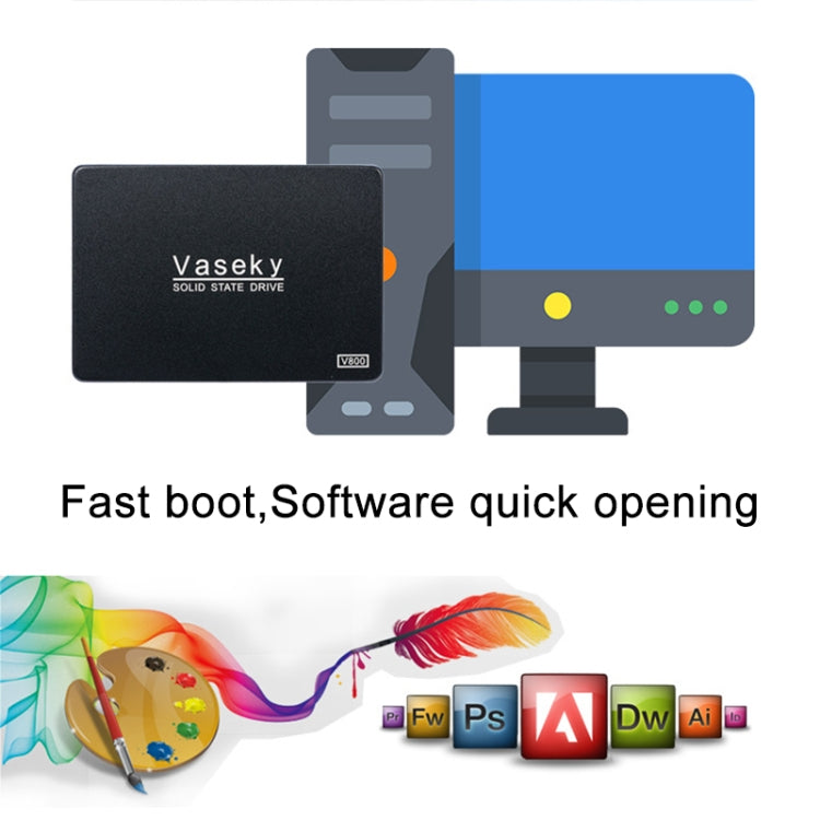 Vaseky V800 350GB 2.5 inch SATA3 6GB/s Ultra-Slim 7mm Solid State Drive SSD Hard Disk Drive for Desktop, Notebook - Solid State Drives by Vaseky | Online Shopping South Africa | PMC Jewellery | Buy Now Pay Later Mobicred