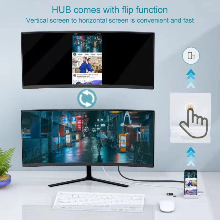 THT-020-1 Multi-functional HD Display Screen Converter with Charging Base - Wireless Display Dongle by PMC TechLife | Online Shopping South Africa | PMC TechLife | Buy Now Pay Later Mobicred