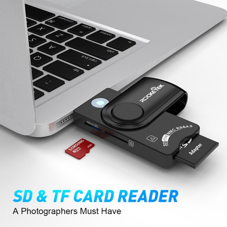 ROCKETEK CR310 USB 2.0 + TF Card + SD Card + SIM Card + Smart Card Multi-function Card Reader -  by ROCKETEK | Online Shopping South Africa | PMC Jewellery | Buy Now Pay Later Mobicred