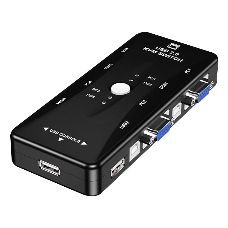 KSW-401V 4 VGA + 3 USB Ports to VGA KVM Switch Box with Control Button for Monitor, Keyboard, Mouse, Set-top box - VGA Splitters by PMC Jewellery | Online Shopping South Africa | PMC Jewellery | Buy Now Pay Later Mobicred