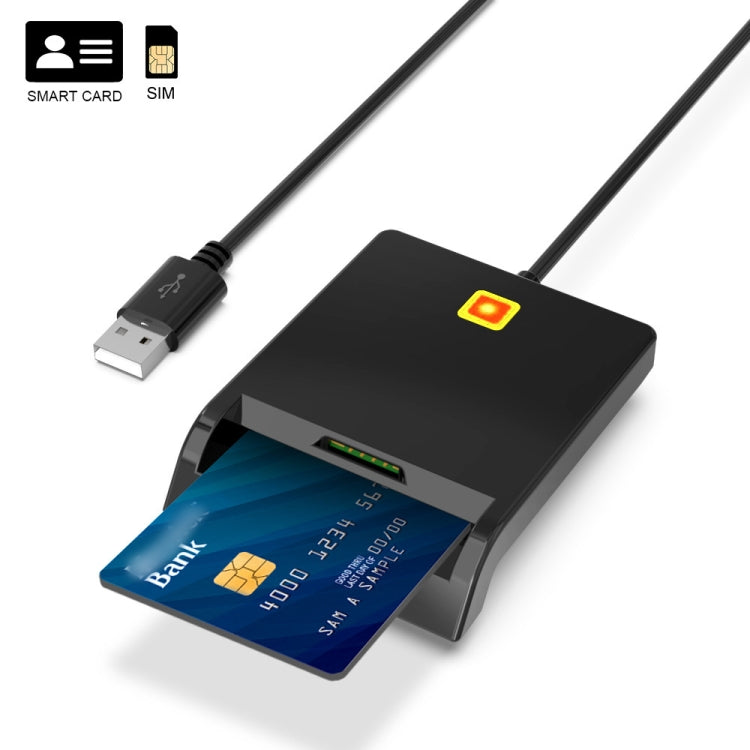 Rcoketek CR301 Smart CAC Card Reader USB 2.0 Bank Card SIM Card Tax Reader (Black) -  by PMC TechLife | Online Shopping South Africa | PMC TechLife | Buy Now Pay Later Mobicred