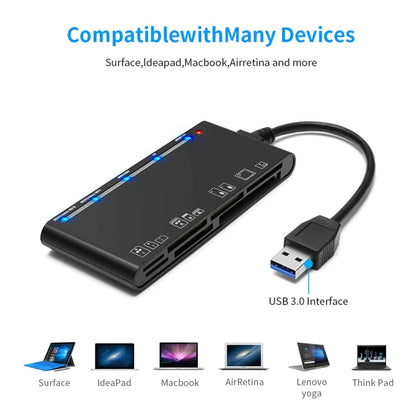 Rocketek CR7 USB3.0 Multi-function Card Reader CF / XD / MS / SD / TF Card 7 in 1 -  by ROCKETEK | Online Shopping South Africa | PMC Jewellery | Buy Now Pay Later Mobicred