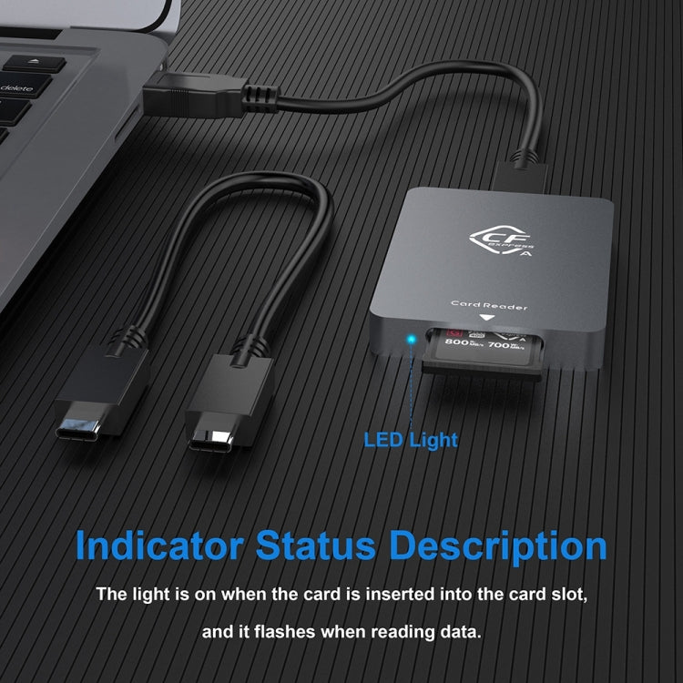 Rocketek CR325 USB3.1 Gen2 CFexpress Type B Card Reader (Silver Grey) - free shipping - PMC Jewellery - Order now!