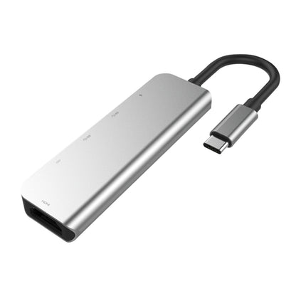 5 in 1 HDMI + USB x 2 + PD x 2 to USB-C / Type-C HUB Adapter - USB HUB by PMC Jewellery | Online Shopping South Africa | PMC Jewellery | Buy Now Pay Later Mobicred