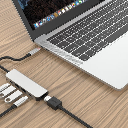 5 in 1 HDMI + USB x 2 + PD x 2 to USB-C / Type-C HUB Adapter - USB HUB by PMC Jewellery | Online Shopping South Africa | PMC Jewellery | Buy Now Pay Later Mobicred