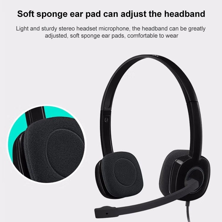 Logitech H151 Wired Headphone Single 3.5mm Earphone Gaming Headset Stereo with MIC - Microphone by Logitech | Online Shopping South Africa | PMC Jewellery | Buy Now Pay Later Mobicred