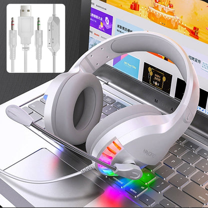 YINDIAO Q2 Head-mounted Wired Gaming Headset with Microphone, Version: Dual 3.5mm + USB(White) - Multimedia Headset by YINDIAO | Online Shopping South Africa | PMC Jewellery | Buy Now Pay Later Mobicred