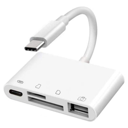 NK108LTC 4 in 1 USB-C Male to SD + TF + USB + Type-C Female Camera Reader - U Disk & Card Reader by PMC Jewellery | Online Shopping South Africa | PMC Jewellery | Buy Now Pay Later Mobicred