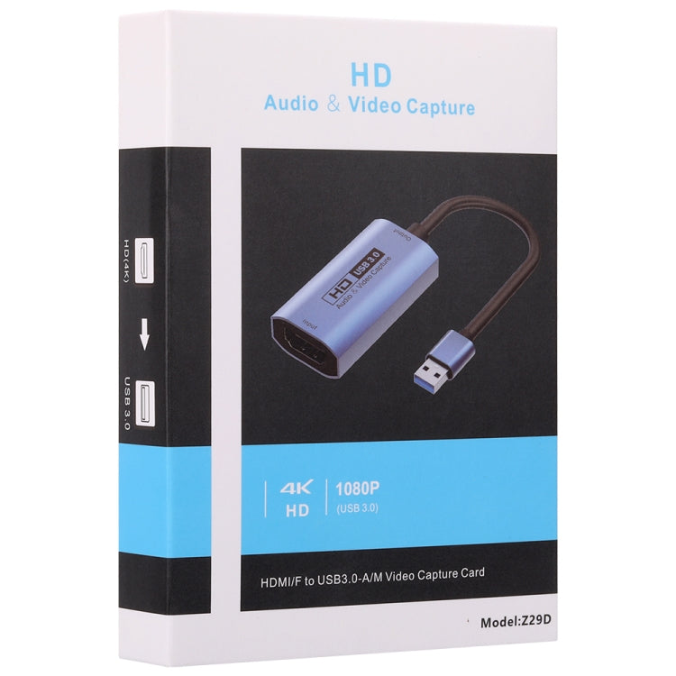 Z29D HDMI/F Female to USB 3.0/M Male HD Video Capture Card with Cable - Video Capture Solutions by PMC Jewellery | Online Shopping South Africa | PMC Jewellery | Buy Now Pay Later Mobicred