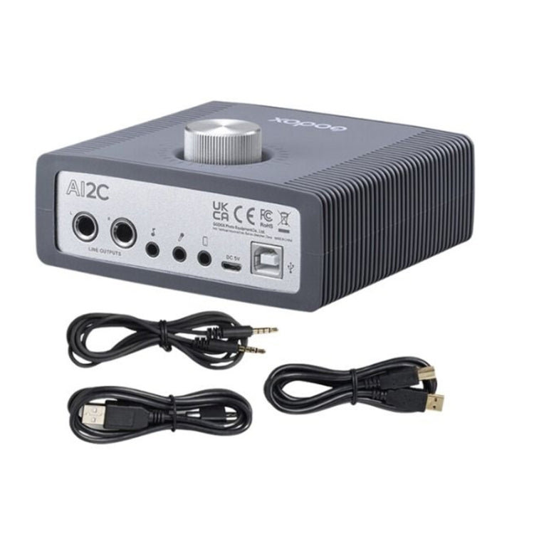 Godox AI2C 2-Channel USB Live Broadcast Sound Card Audio Interface Sound Card - Live Sound Effects Processors by Godox | Online Shopping South Africa | PMC Jewellery | Buy Now Pay Later Mobicred