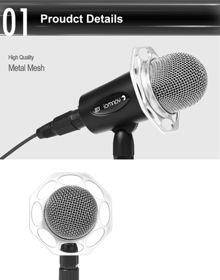 Yanmai Y20 Professional Game Condenser Microphone  with Tripod Holder, Cable Length: 1.8m, Compatible with PC and Mac for  Live Broadcast Show, KTV, etc.(Black) - Microphone by Yanmai | Online Shopping South Africa | PMC Jewellery | Buy Now Pay Later Mobicred