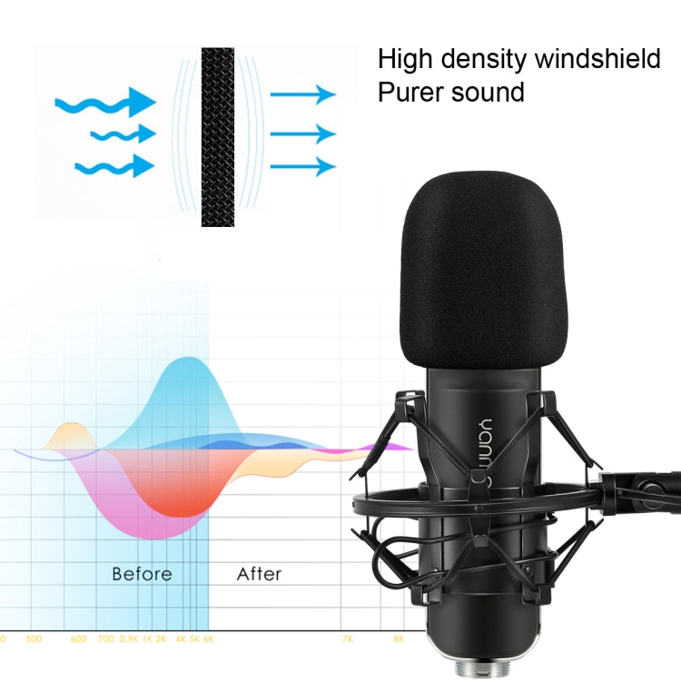 Yanmai Q8 Professional Game Condenser Sound Recording Microphone with Holder, Compatible with PC and Mac for  Live Broadcast Show, KTV, etc.(Black) - Microphone by Yanmai | Online Shopping South Africa | PMC Jewellery | Buy Now Pay Later Mobicred