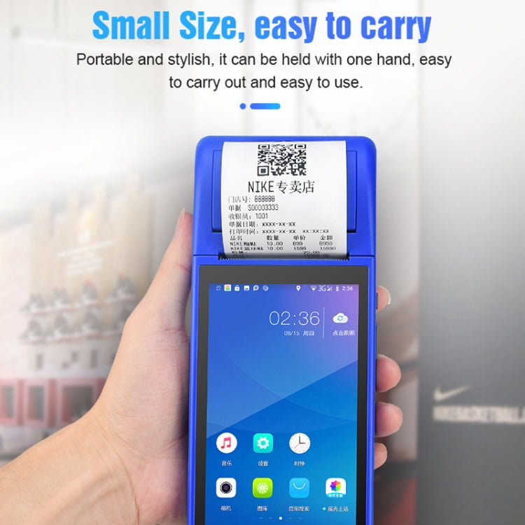 POS-6000 58mm PDA Handheld 5.5 inch Barcode Two-dimensional Code Android 4G Smart Scan Code Cash Register Thermal Printing Machine, 1GB+8GB - Printer by PMC TechLife | Online Shopping South Africa | PMC TechLife | Buy Now Pay Later Mobicred