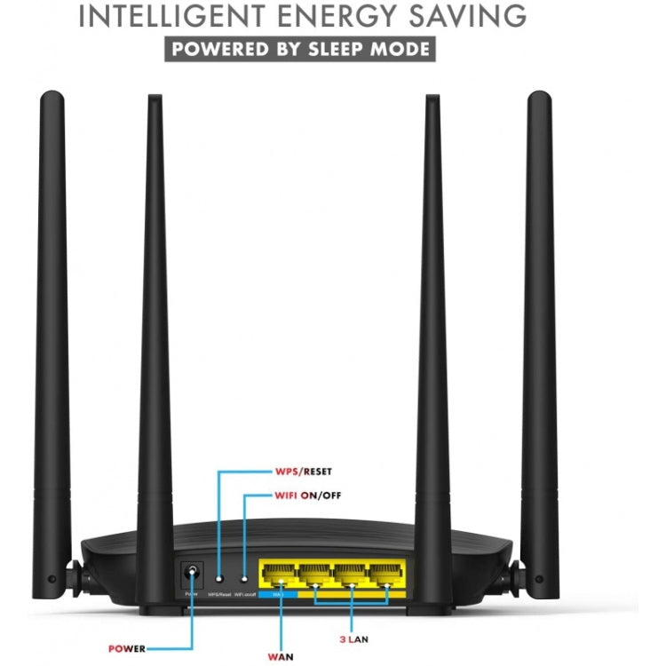 Tenda AC5 1200Mbps 2.4 / 5GHz Dual-Band Router Fast Ethernet Repeater Wireless Router Global version - Wireless Routers by Tenda | Online Shopping South Africa | PMC Jewellery | Buy Now Pay Later Mobicred