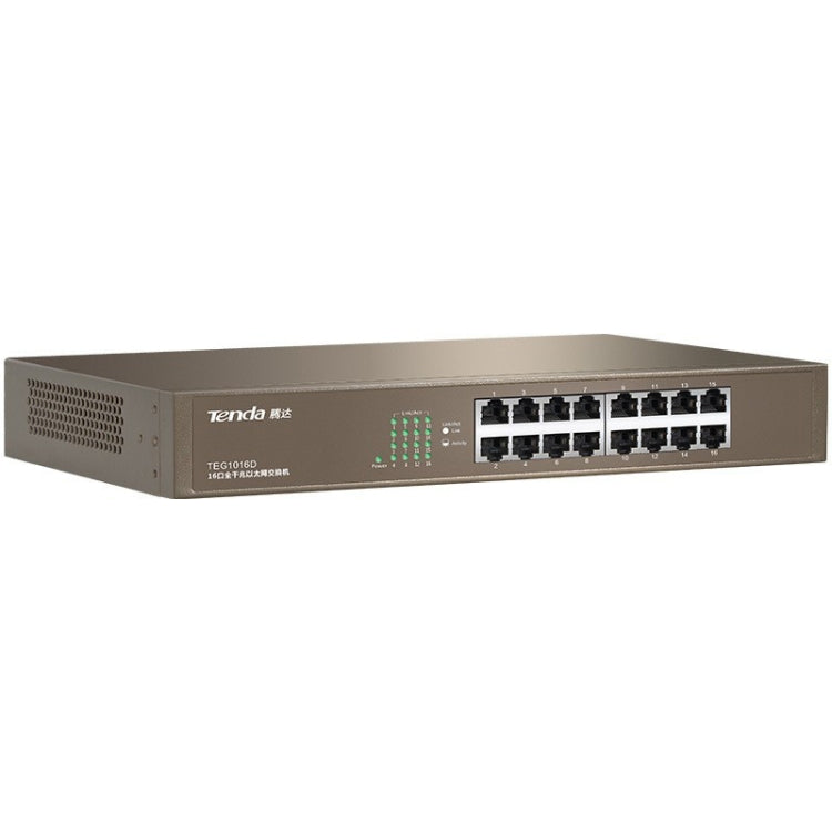 Tenda TEG1016D Desktop v6.0 16-Port Gigabit Ethernet Switch 6KV Lightning Protect - Switch by Tenda | Online Shopping South Africa | PMC Jewellery | Buy Now Pay Later Mobicred