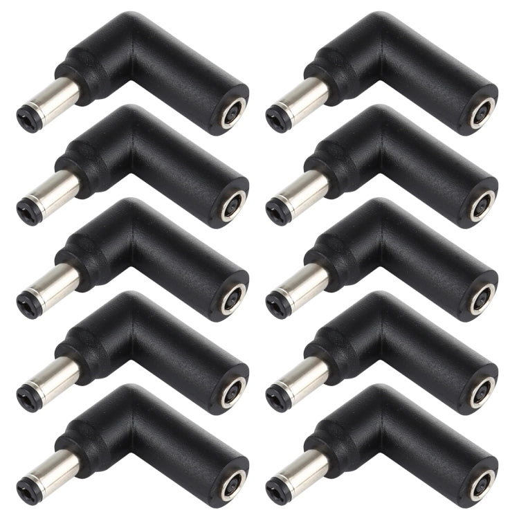 10 PCS 4.5 x 3.0mm Female to 5.5 x 2.1mm Male Plug Elbow Adapter Connector - Universal Power Adapter by PMC Jewellery | Online Shopping South Africa | PMC Jewellery | Buy Now Pay Later Mobicred