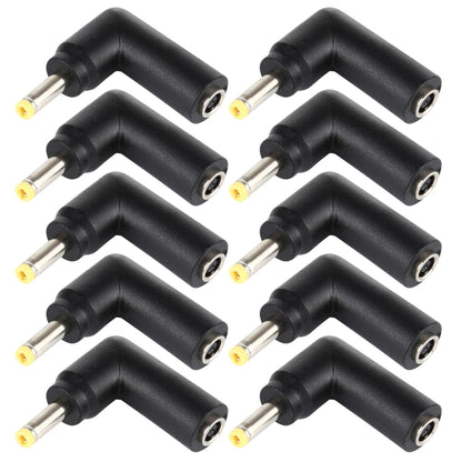 10 PCS 4.5 x 3.0mm Female to 2.5 x 0.7mm Male Plug Elbow Adapter Connector - Universal Power Adapter by PMC Jewellery | Online Shopping South Africa | PMC Jewellery | Buy Now Pay Later Mobicred