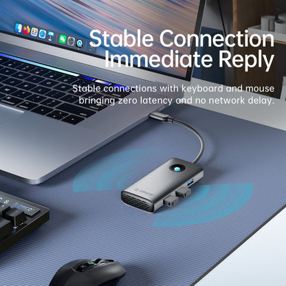 ORICO ORICO-PW11-6PCR R45 Type-C / USB-C 6-in-1 5Gbps Multifunction Docking Station (Silver) - USB HUB by ORICO | Online Shopping South Africa | PMC Jewellery | Buy Now Pay Later Mobicred