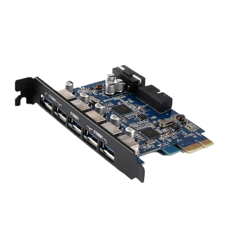 ORICO PVU3-5O2I USB3.0 * 5 + 20Pin Slot * 1 PCI Express Card for Desktop, 5Gbps Superspeed Data Transmission(Black) - Add-on Cards by ORICO | Online Shopping South Africa | PMC Jewellery | Buy Now Pay Later Mobicred