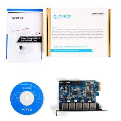 ORICO PVU3-5O2I USB3.0 * 5 + 20Pin Slot * 1 PCI Express Card for Desktop, 5Gbps Superspeed Data Transmission(Black) - Add-on Cards by ORICO | Online Shopping South Africa | PMC Jewellery | Buy Now Pay Later Mobicred