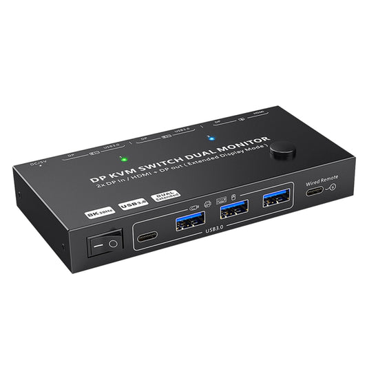 KC-KVM212DH 4K 60HZ USB3.0 DP Dual Display KVM Switcher with MST Dual Screen Extension Replication - Switch by PMC Jewellery | Online Shopping South Africa | PMC Jewellery | Buy Now Pay Later Mobicred