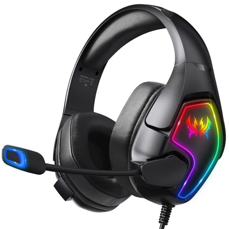 KOTION EACH G3000 3.5mm & USB Plug Stereo RGB Light Gaming Headset with Omni-directional Mic, Cable Length: 1.9m (Black) - Multimedia Headset by KOTION EACH | Online Shopping South Africa | PMC Jewellery | Buy Now Pay Later Mobicred