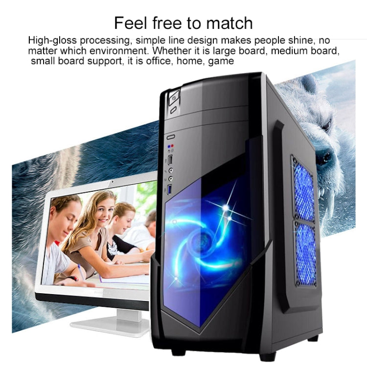 1728 USB 3.0 Main Chassis 440x180x480mm Micro-ATX / ATX PC PC Desktop Game Computer Case(Black) - Computer Cases & Towers by PMC Jewellery | Online Shopping South Africa | PMC Jewellery | Buy Now Pay Later Mobicred