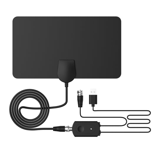 AN-1001 5dBi/25dBi Indoor  HDTV Antenna with Dual-side Sticker, VHF170-230/UHF470-862MHz(Black) - DVB-T & Simulation Antenna by PMC Jewellery | Online Shopping South Africa | PMC Jewellery | Buy Now Pay Later Mobicred