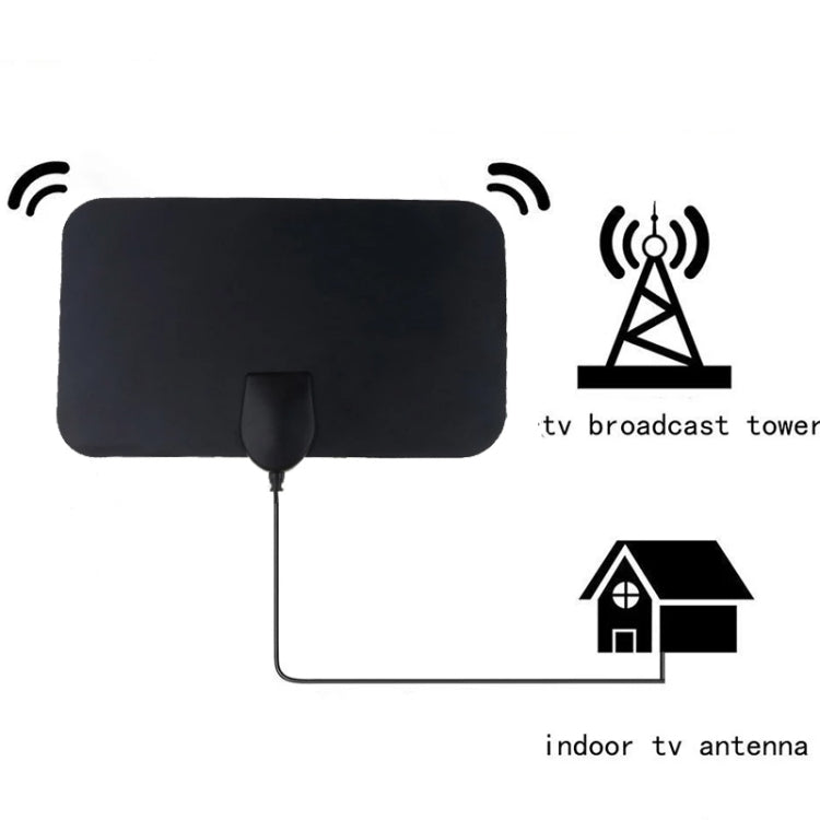 AN-1002 5dBi/25dBi Indoor HDTV Antenna with Sucker, VHF170-230/UHF470-862MHz(Black) - DVB-T & Simulation Antenna by PMC Jewellery | Online Shopping South Africa | PMC Jewellery | Buy Now Pay Later Mobicred