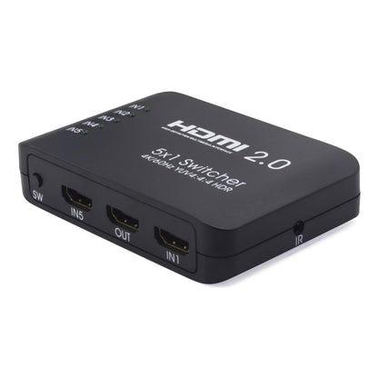 AYS-51V20 HDMI 2.0 5x1 4K Ultra HD Switch Splitter(Black) - Switch by PMC Jewellery | Online Shopping South Africa | PMC Jewellery | Buy Now Pay Later Mobicred