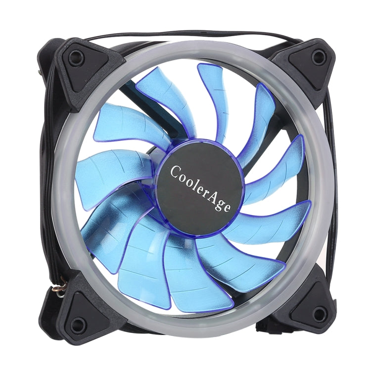 Color LED 12cm 3pin Computer Components Chassis Fan Computer Host Cooling Fan Silent Fan Cooling, with Power Connection Cable & Blue Light(Blue) - Fan Cooling by PMC Jewellery | Online Shopping South Africa | PMC Jewellery | Buy Now Pay Later Mobicred