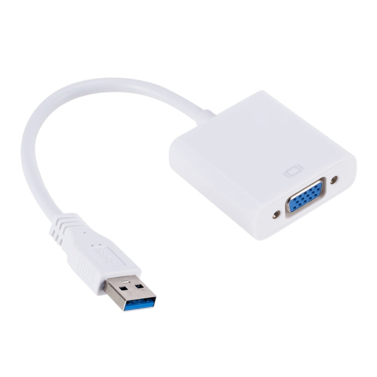 External Graphics Card Converter Cable USB3.0 to VGA, Resolution: 720P(White) - Converter by PMC TechLife | Online Shopping South Africa | PMC TechLife | Buy Now Pay Later Mobicred
