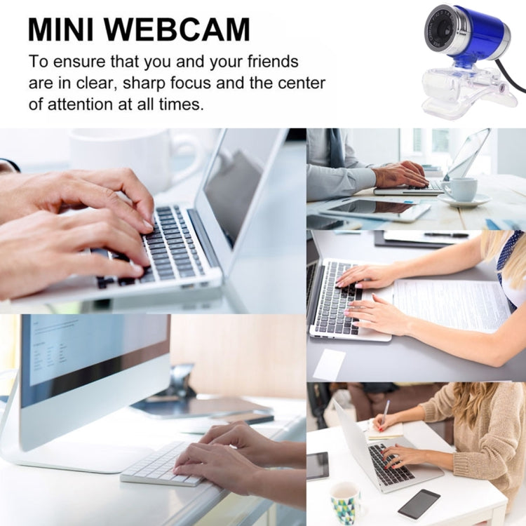 HXSJ A860 30fps 480P HD Webcam for Desktop / Laptop, with 10m Sound Absorbing Microphone, Length: 1.4m(Grey) - HD Camera by HXSJ | Online Shopping South Africa | PMC Jewellery | Buy Now Pay Later Mobicred