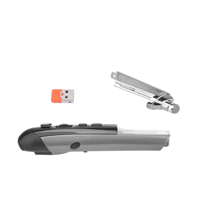 PR-08 6-keys Smart Wireless Optical Mouse with Stylus Pen & Laser Function (Grey) - Wireless Mice by PMC Jewellery | Online Shopping South Africa | PMC Jewellery | Buy Now Pay Later Mobicred