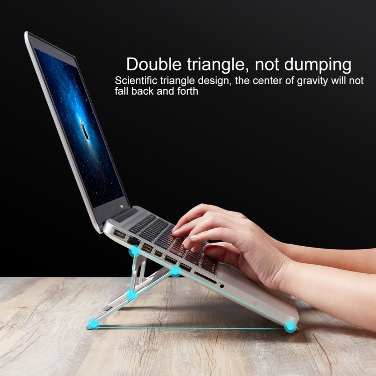 COOLCOLD U2S Portable Foldable Hollow Double Triangle Height Adjustable Aluminum Alloy Bracket for Laptop - Laptop Stand by COOLCOLD | Online Shopping South Africa | PMC Jewellery | Buy Now Pay Later Mobicred