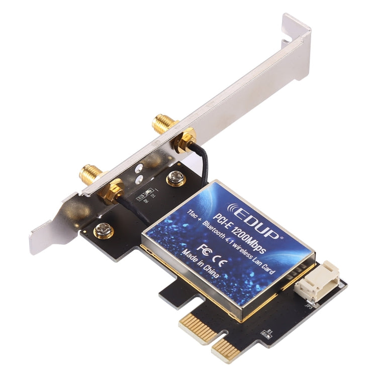 EDUP EP-9620 2 in 1 AC1200Mbps 2.4GHz & 5.8GHz Dual Band PCI-E 2 Antenna WiFi Adapter External Network Card + Bluetooth - USB Network Adapter by EDUP | Online Shopping South Africa | PMC Jewellery | Buy Now Pay Later Mobicred