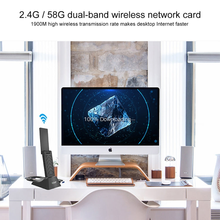 EDUP EP-AC1675 AC1900Mbps 2.4GHz & 5.8GHz Dual Band USB3.0 WiFi Adapter External Network Card - USB Network Adapter by EDUP | Online Shopping South Africa | PMC Jewellery | Buy Now Pay Later Mobicred