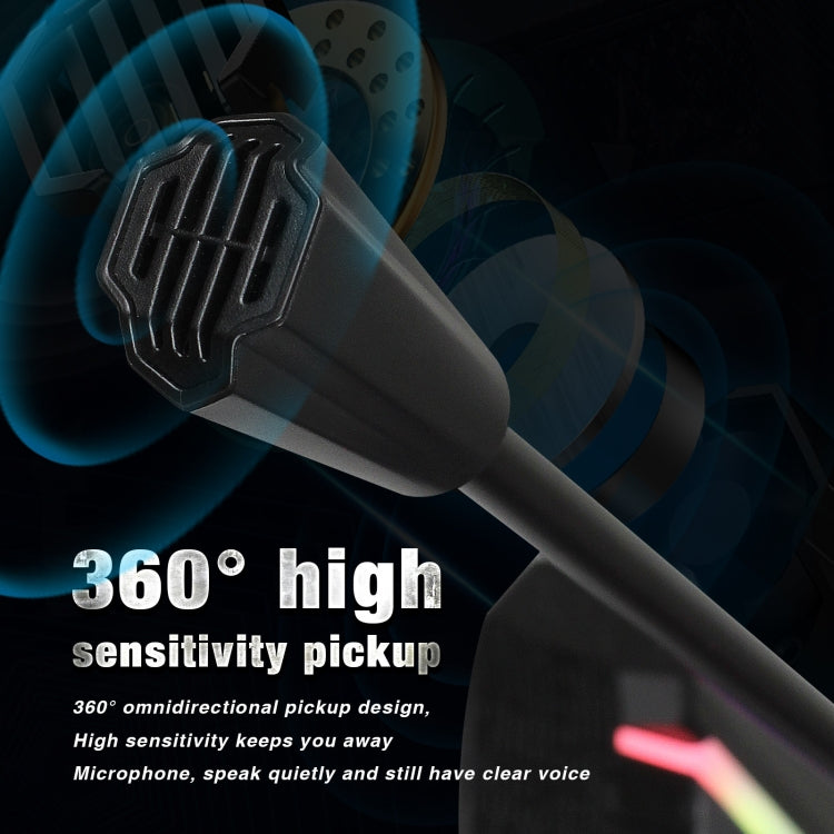 HXSJ TSP202 RGB Lighting Bendable USB Voice Chat Video Conference Microphone - Microphone by HXSJ | Online Shopping South Africa | PMC Jewellery | Buy Now Pay Later Mobicred