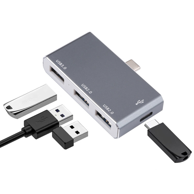 USB-C / Type-C to OTG 4 Port Type-C USB 3.0 USB 2.0 HUB Adapter - USB HUB by PMC Jewellery | Online Shopping South Africa | PMC Jewellery | Buy Now Pay Later Mobicred