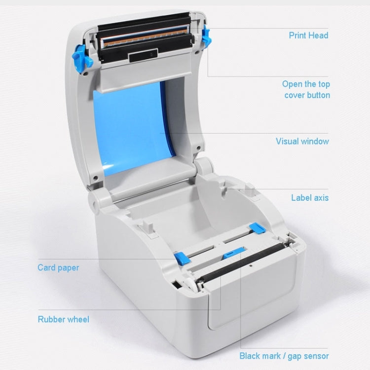 GPRINTER GP1324D Bluetooth USB Port Thermal Automatic Calibration Barcode Printer, Max Supported Thermal Paper Size: 104 x 2286mm - free shipping - PMC Jewellery - Order now!
