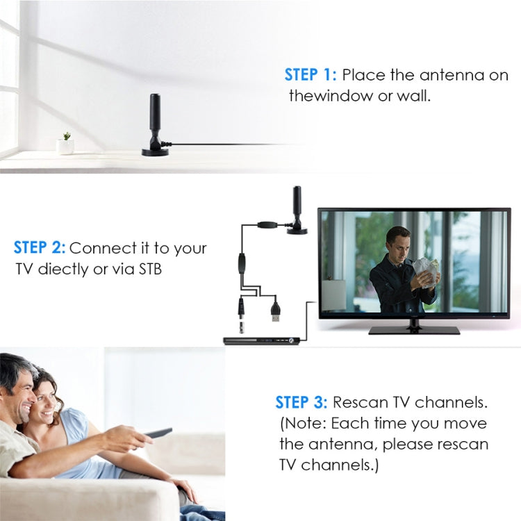 DVB-T CMMB DTMB Antenna Amplifier Car TV Digital Antenna - DVB-T & Simulation Antenna by PMC TechLife | Online Shopping South Africa | PMC TechLife | Buy Now Pay Later Mobicred