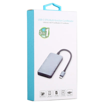 5 In 1 Dual USB 3.0 + CF + TF + SD Multi-function USB-C OTG Card Reader -  by PMC Jewellery | Online Shopping South Africa | PMC Jewellery | Buy Now Pay Later Mobicred