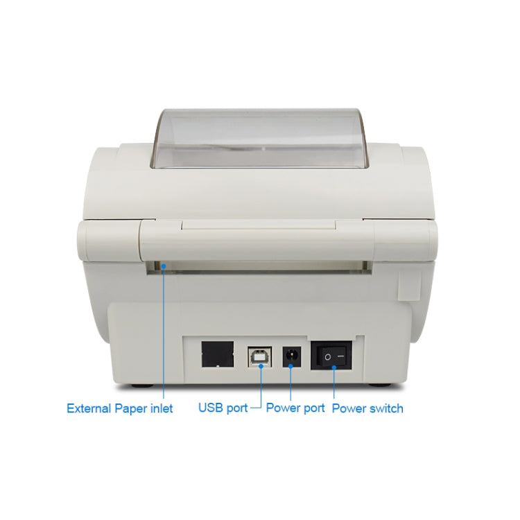 POS-9210 110mm USB POS Receipt Thermal Printer Express Delivery Barcode Label Printer, EU Plug(White) - Printer by PMC Jewellery | Online Shopping South Africa | PMC Jewellery | Buy Now Pay Later Mobicred