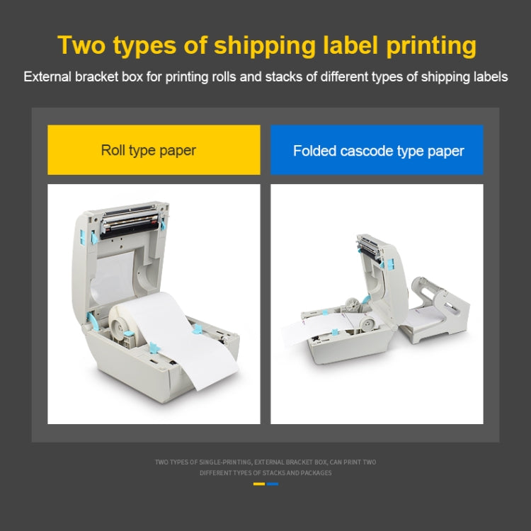 POS-9210 110mm USB +  Bluetooth POS Receipt Thermal Printer Express Delivery Barcode Label Printer, US Plug(White) - Receipt Printers by PMC Jewellery | Online Shopping South Africa | PMC Jewellery | Buy Now Pay Later Mobicred