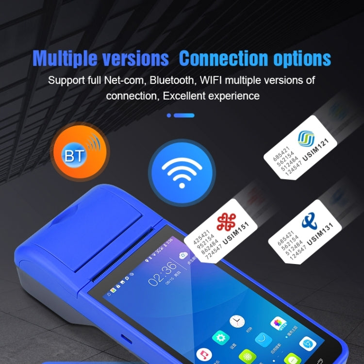 POS-6000 4G Version 1GB+8GB 58mm PDA Handheld 5.5 inch QR Code Android Smart POS Teminal Scanner Printer, UK Plug - Printer by PMC TechLife | Online Shopping South Africa | PMC TechLife | Buy Now Pay Later Mobicred