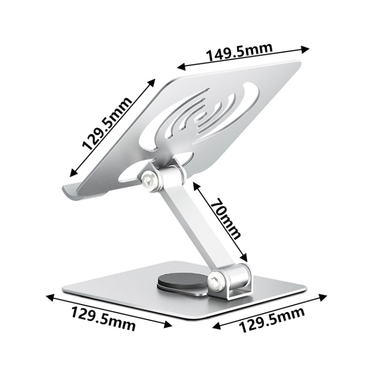 L-14 Aluminum Alloy Foldable Rotating Laptop/Tablet Stand(Grey) - Laptop Stand by PMC Jewellery | Online Shopping South Africa | PMC Jewellery | Buy Now Pay Later Mobicred