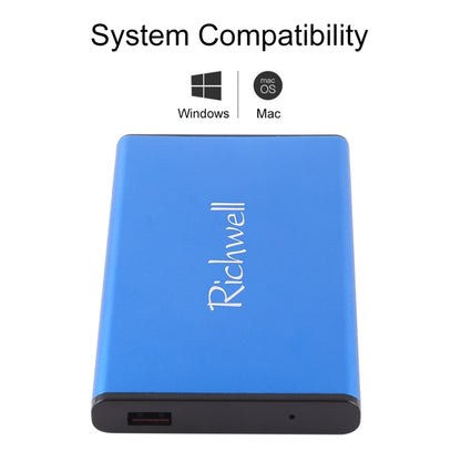 Richwell SATA R2-SATA-1TGB 1TB 2.5 inch USB3.0 Super Speed Interface Mobile Hard Disk Drive(Blue) - External Hard Drives by Richwell | Online Shopping South Africa | PMC Jewellery | Buy Now Pay Later Mobicred